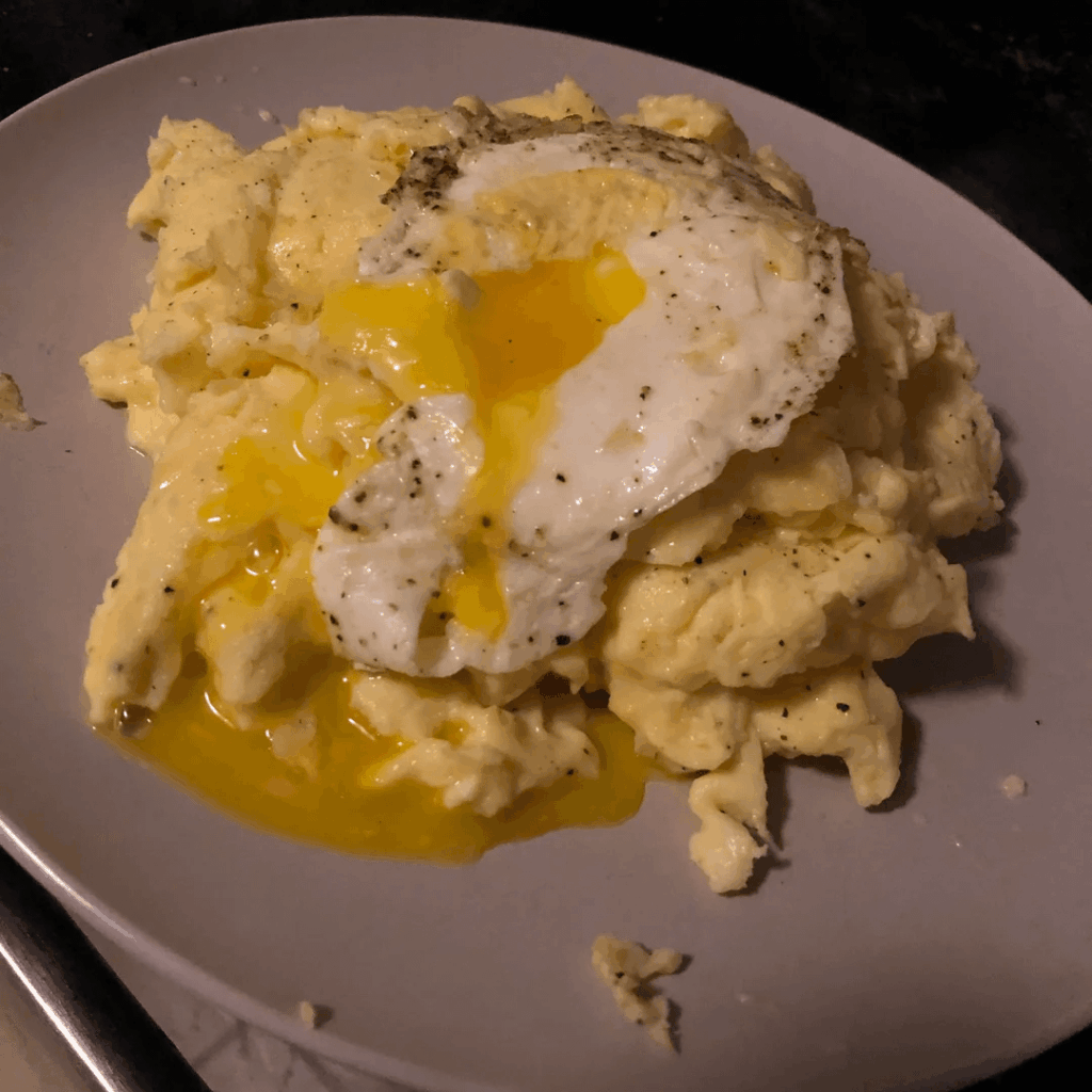 I made some bomb ass scrambled eggs. And then I, uh… well I did the thing.
