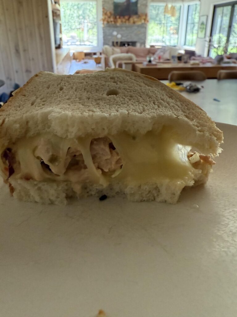 Tim’s chips on a tuna melt.