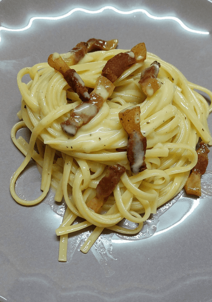 My wife and I made carbonara