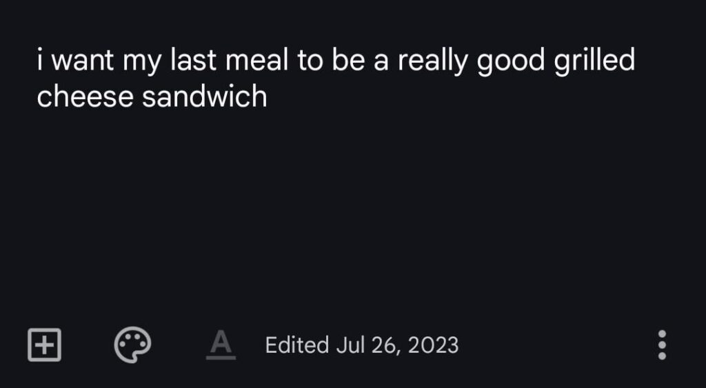 I wrote this note when I was baked a year ago