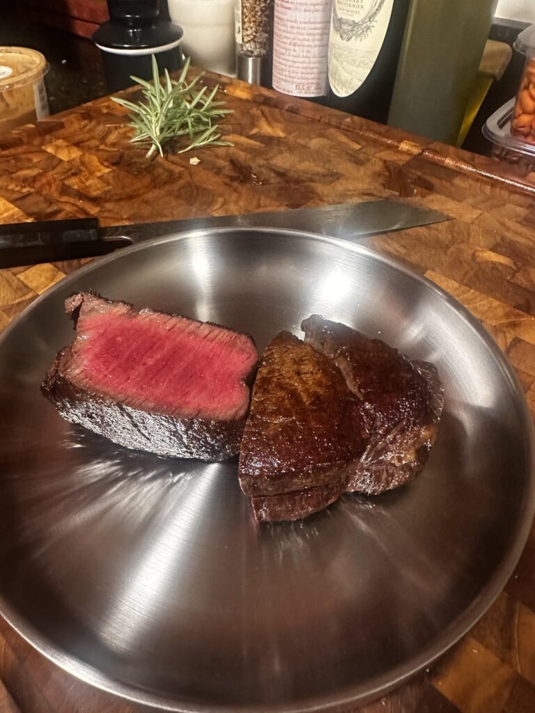 Snake River Farms; Wagyu filet. Rare. That is all.
