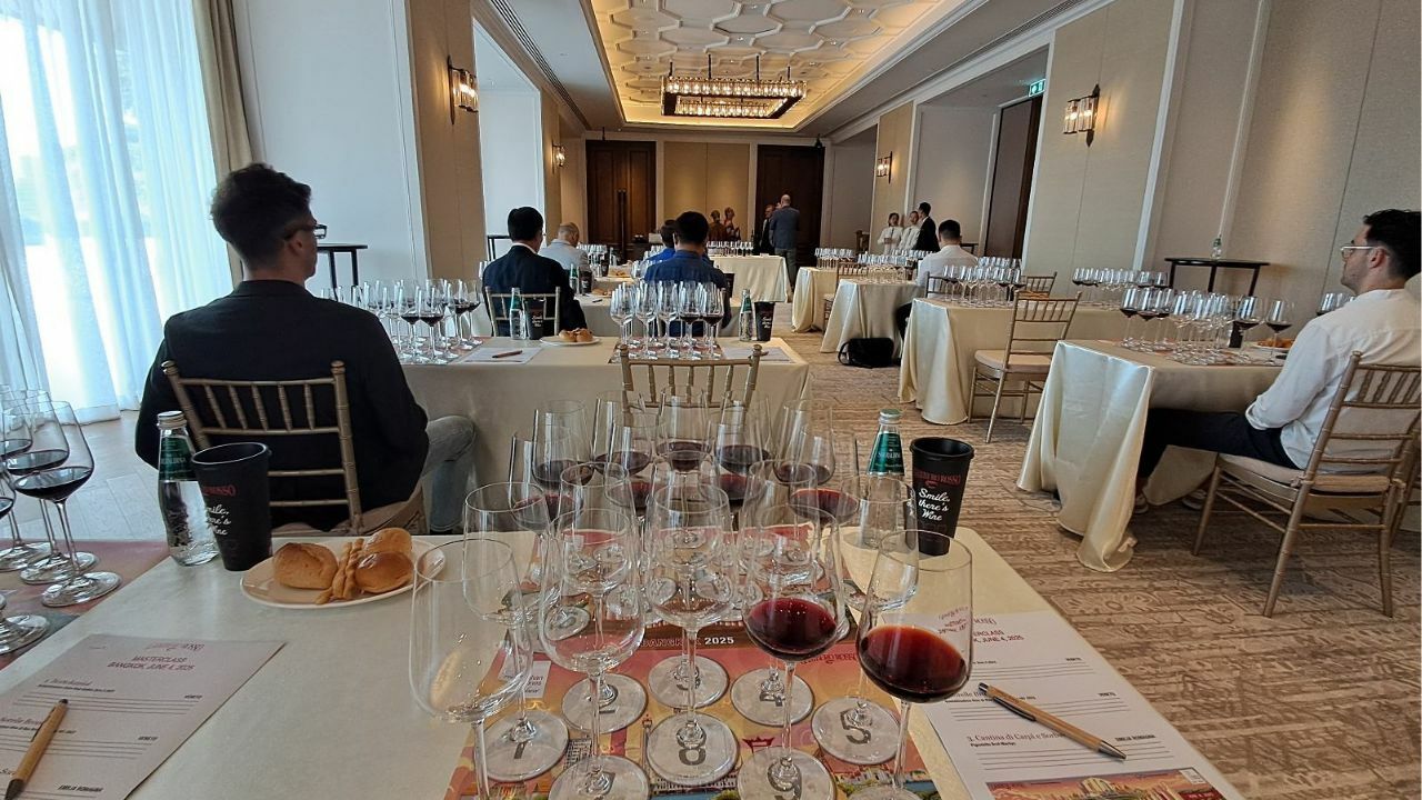 The showcase room where we sampled a wide selection of wine narrated and led by Marco Sabellico