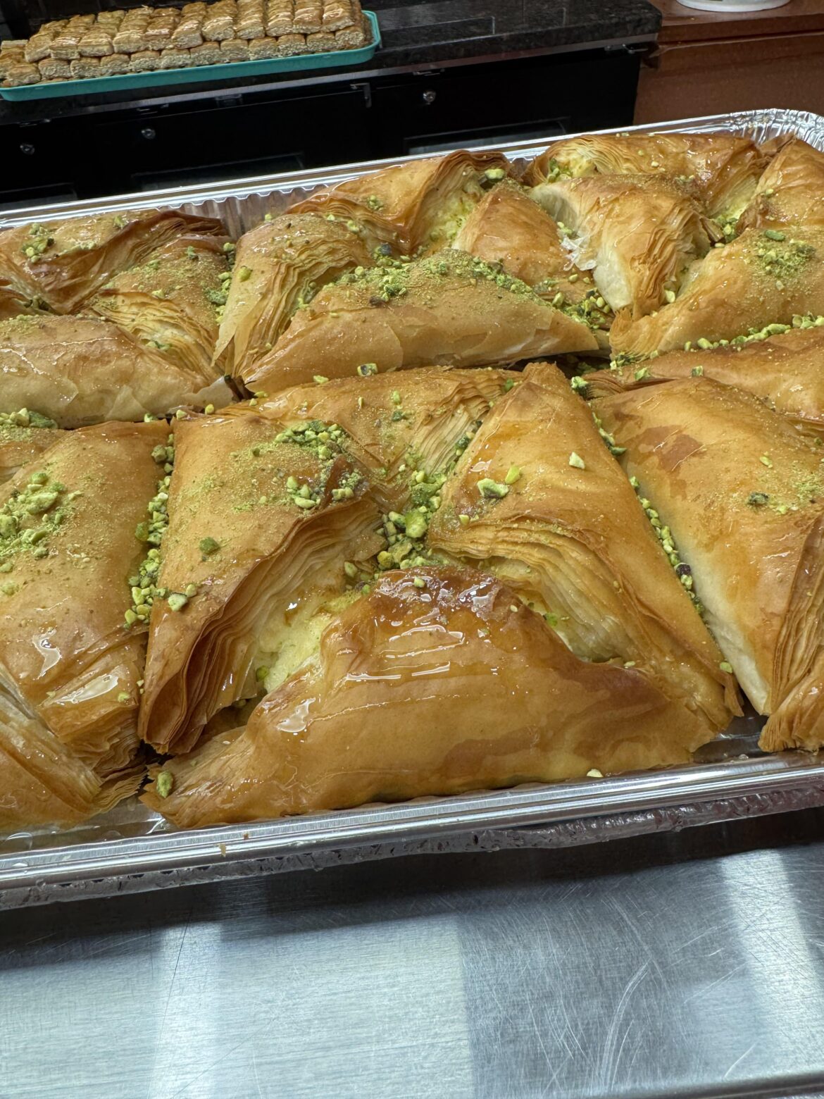 Warbat (phyllo stuffed with soft cheese) from Al-Sham