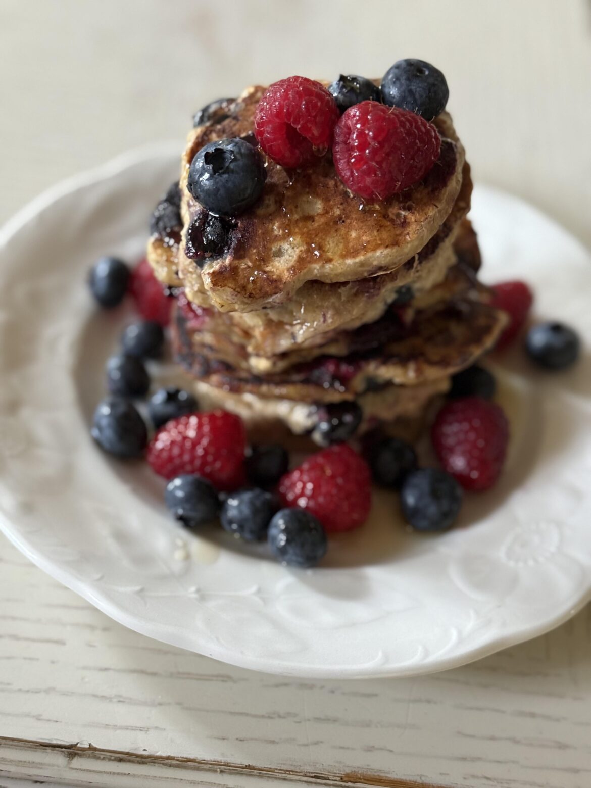 By far the best banana oat pancakes I have made.