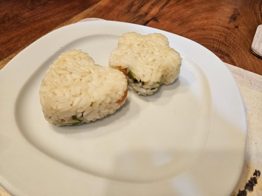 These smoked salmon avocado onigiri?
