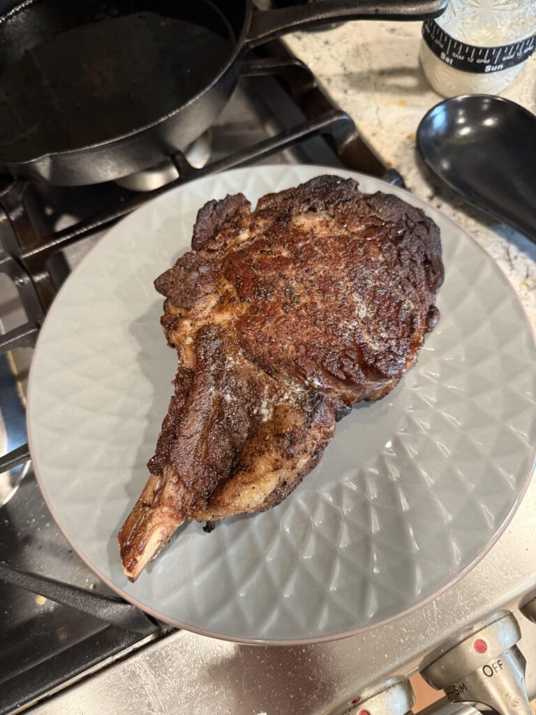Rate this delicious bone in ribeye