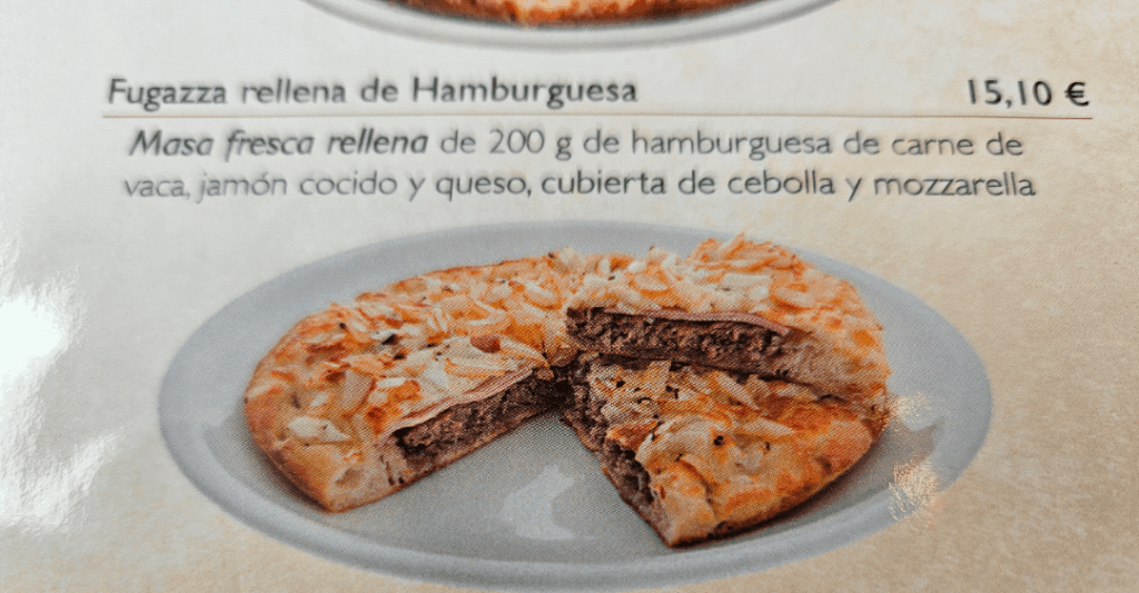 Burguer inside a pizza. Didn't dare to orden it