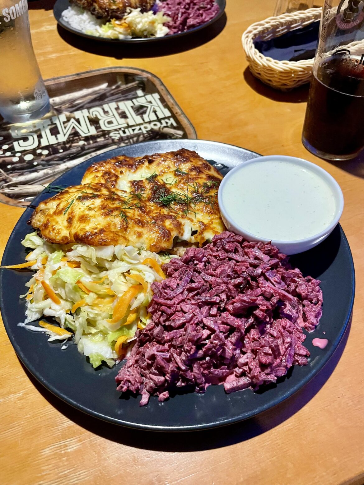 Cheese-covered Schnitzel in Rīga, Latvia