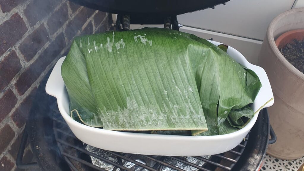 Made Cochinita Pibil on the kamado Jr.