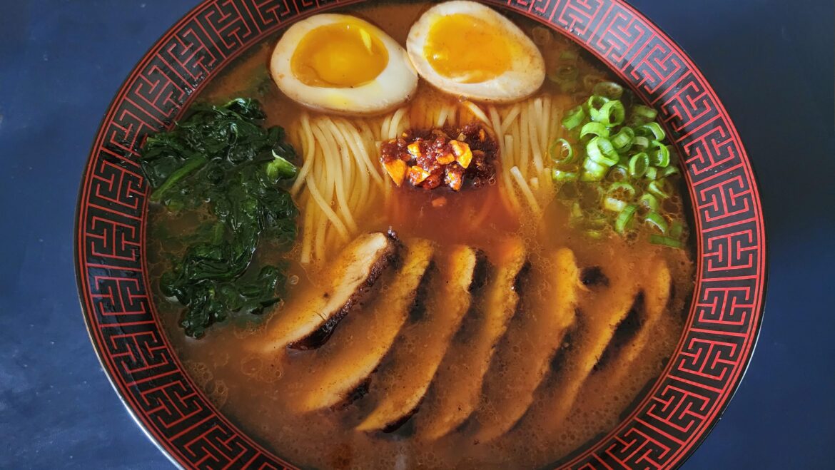 Spicy and creamy gyukotsu ramen