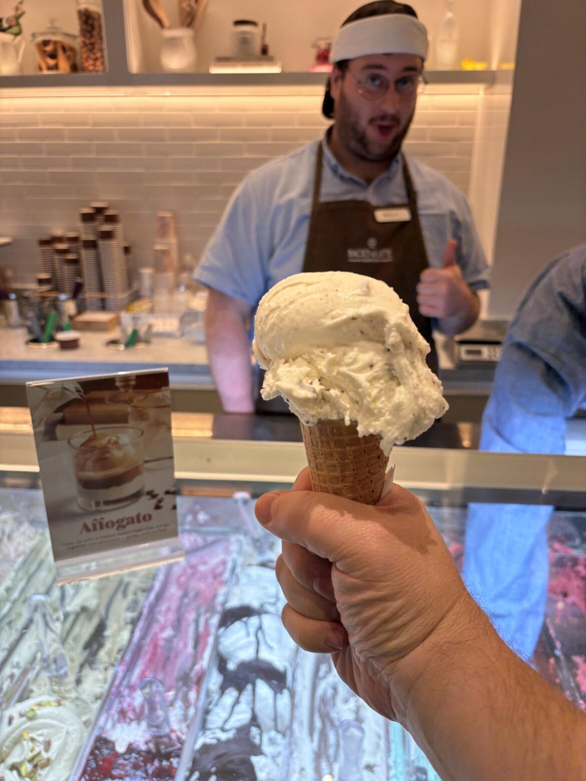 Bacio di Latte: Stracciatella and Hazelnut Cream Gelato