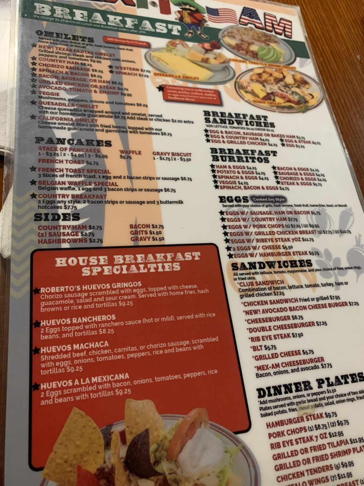 Very interesting menu