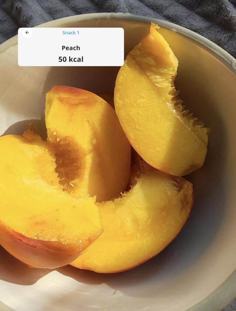 peach, do you like fruit for a snack?