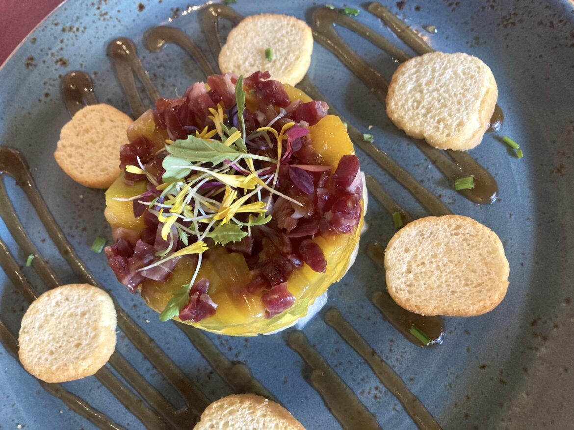 Tartar de Jamón with Mango & Melon Salad
