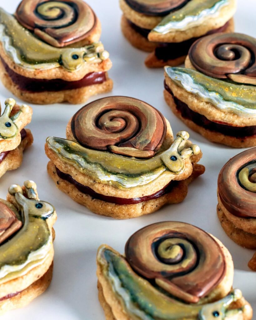 I made brown butter & sea salt ganache sandwich cookies