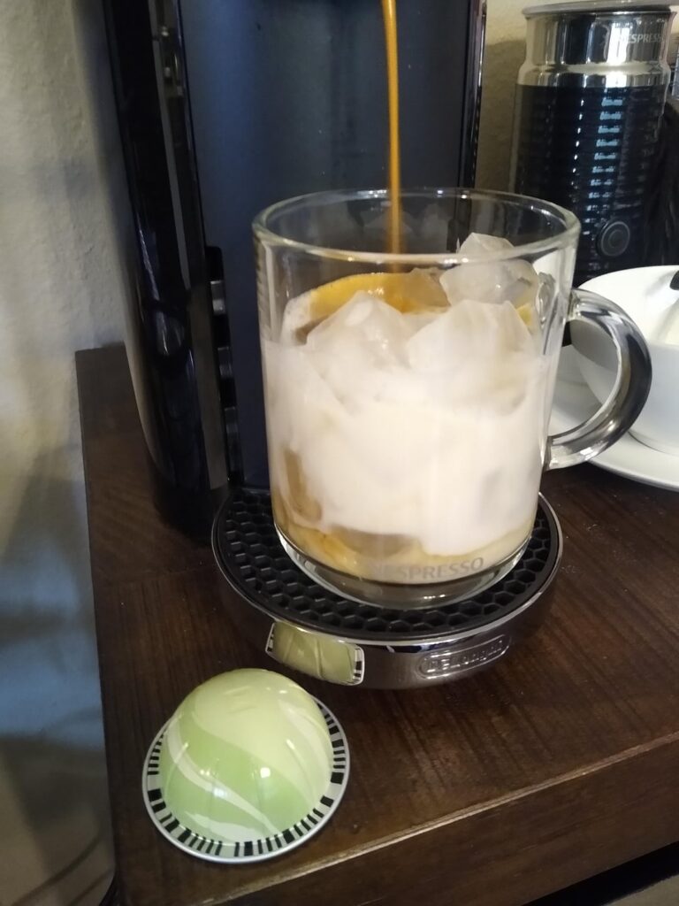 Pistachio Vanilla Over Ice Almond Milk Latte