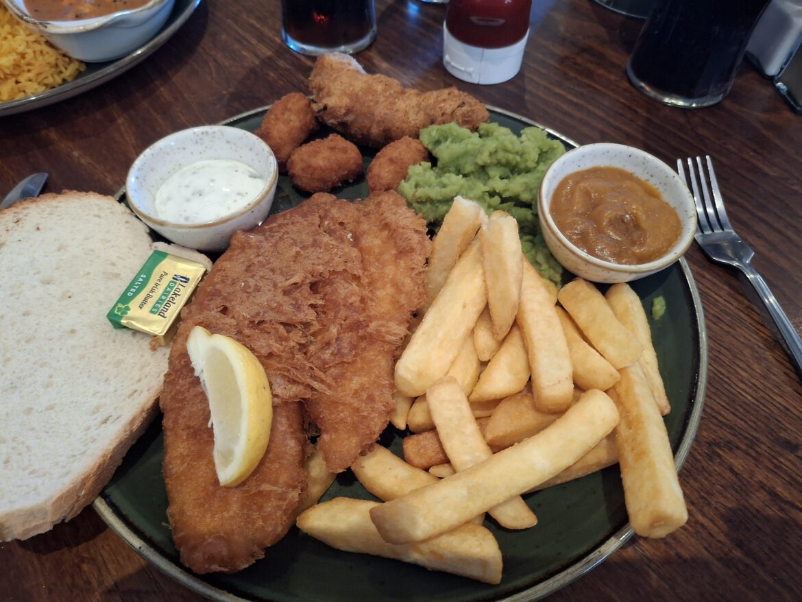 Chip shop supper at Sycamore Farm, Burnley, think it was £12.50
