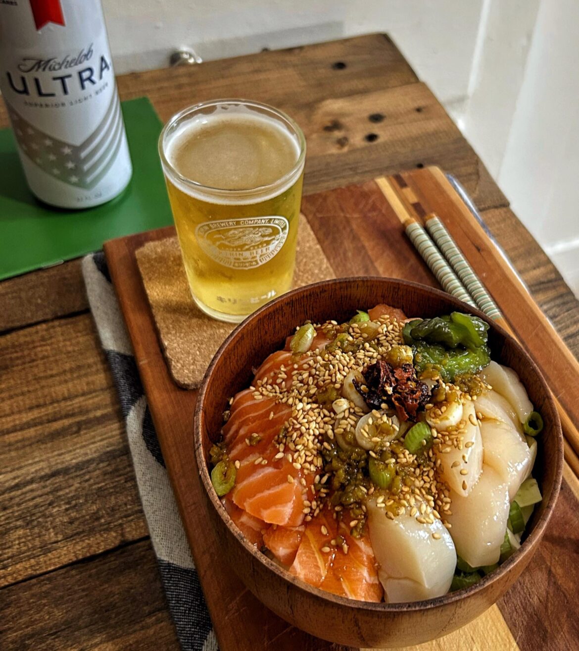 Finally got a job offer after 14 months.. celebrating with donburi! 😋