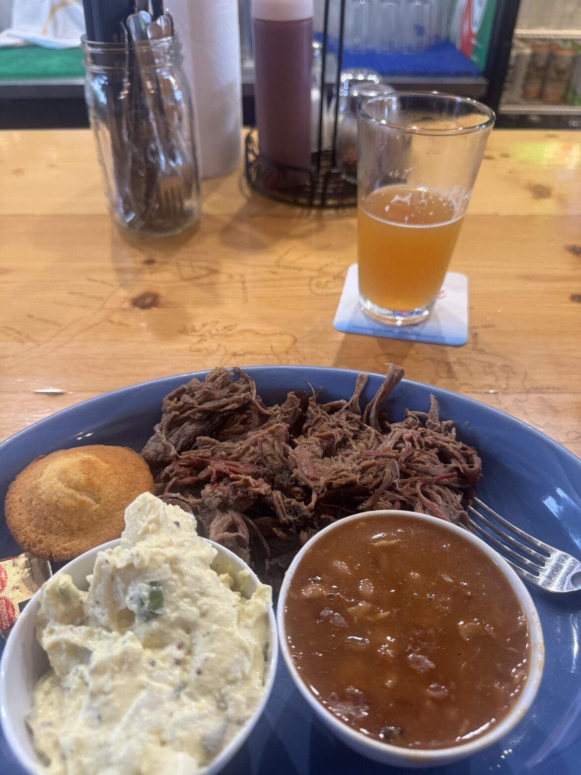 I ordered a brisket dinner in Alaska. This is what I got. May god have mercy on my soul.