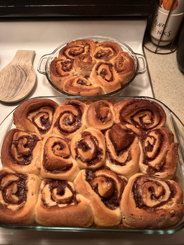 Would anyone like a Texas sized cinnamon roll?