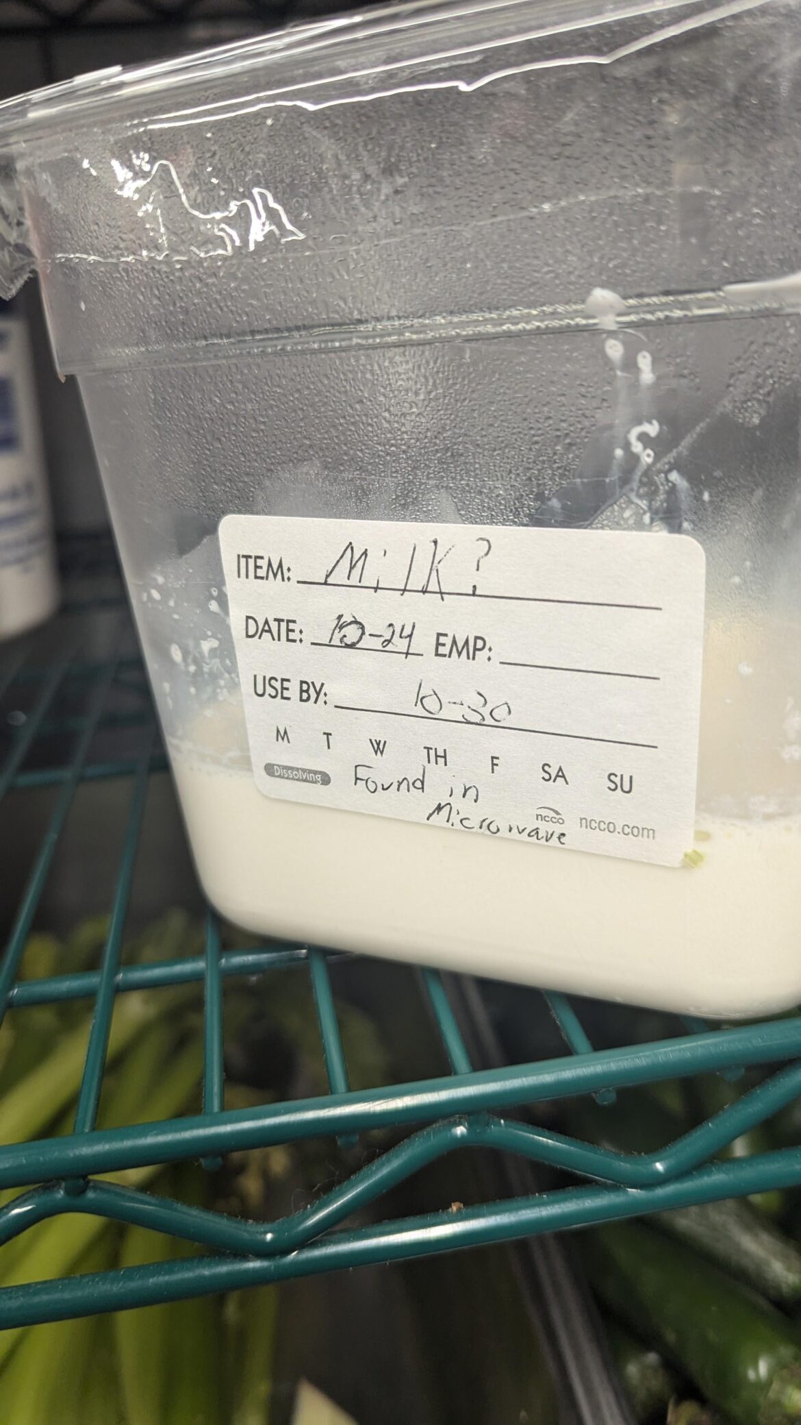 Still my favorite thing I found in my kitchen(threw it away instantly)