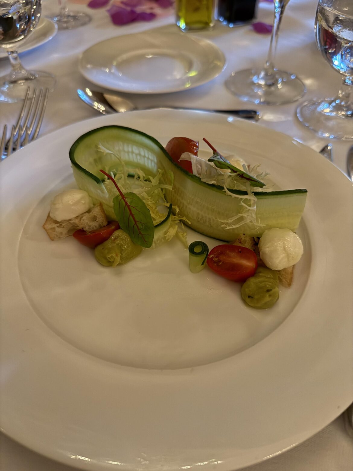 This deconstructed salad I was served at an event