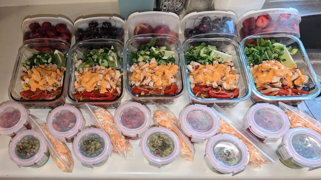 Mealprep lunches for the week