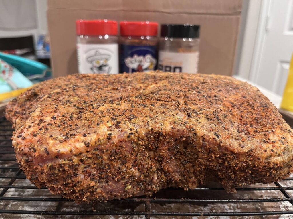 First pork butt, I loved it but think I pulled it to soon off the grill