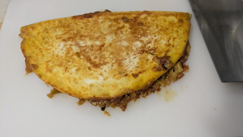 Not really good at taking pics or plating then, but loved the Quesadilla I attempted again :)