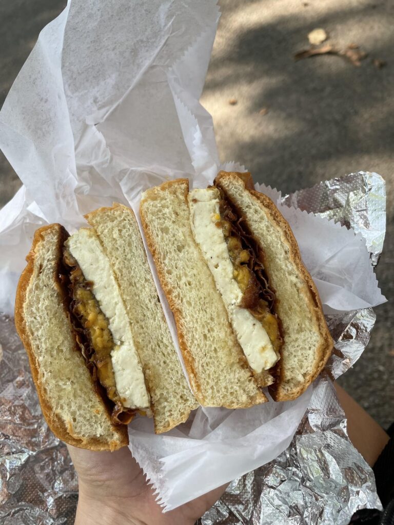 Vegan breakfast sandwiches in NYC