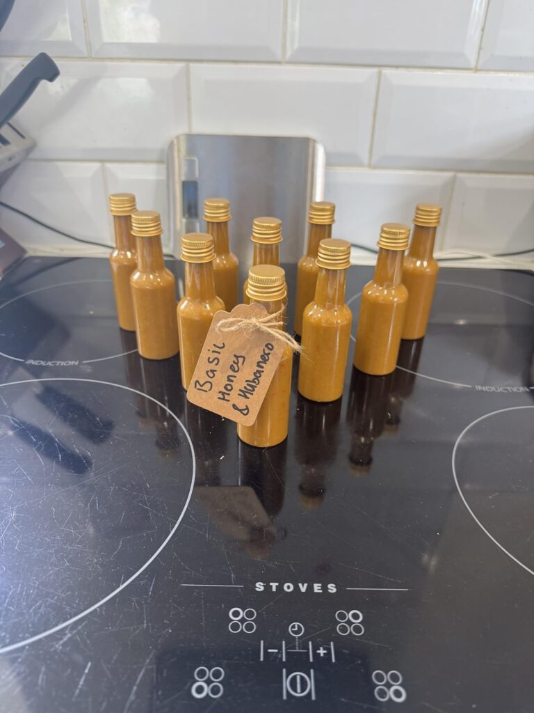 Made a Basil, Honey & Habanero Hot Sauce