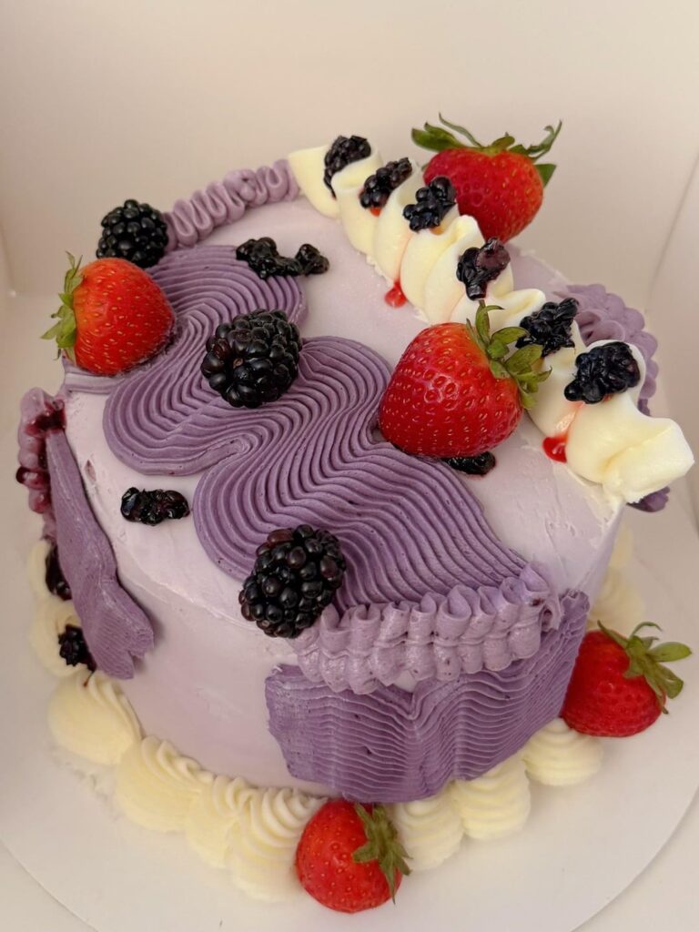 berry squiggly cake