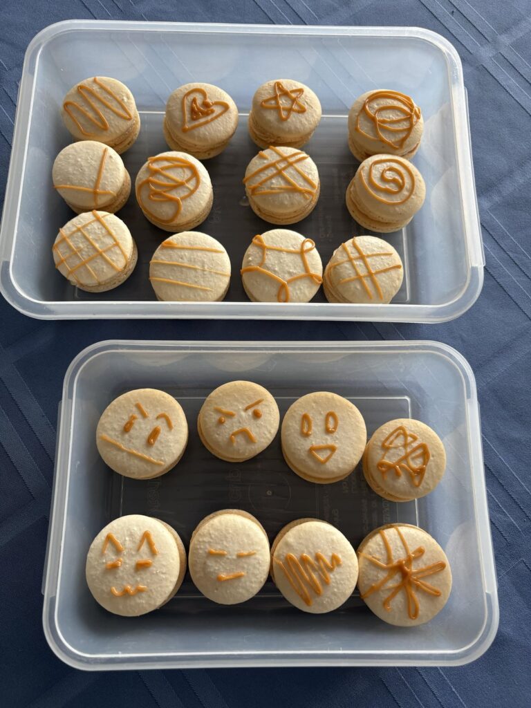 Leftover butterscotch ganache and my limited artistic abilities