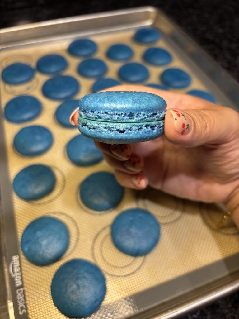 Blueberry Macarons