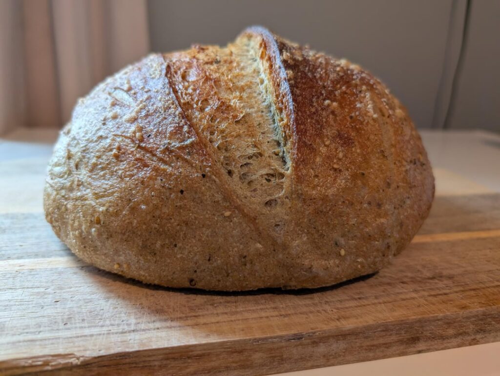 Sourdough with zaatar and lemon zest inclusions