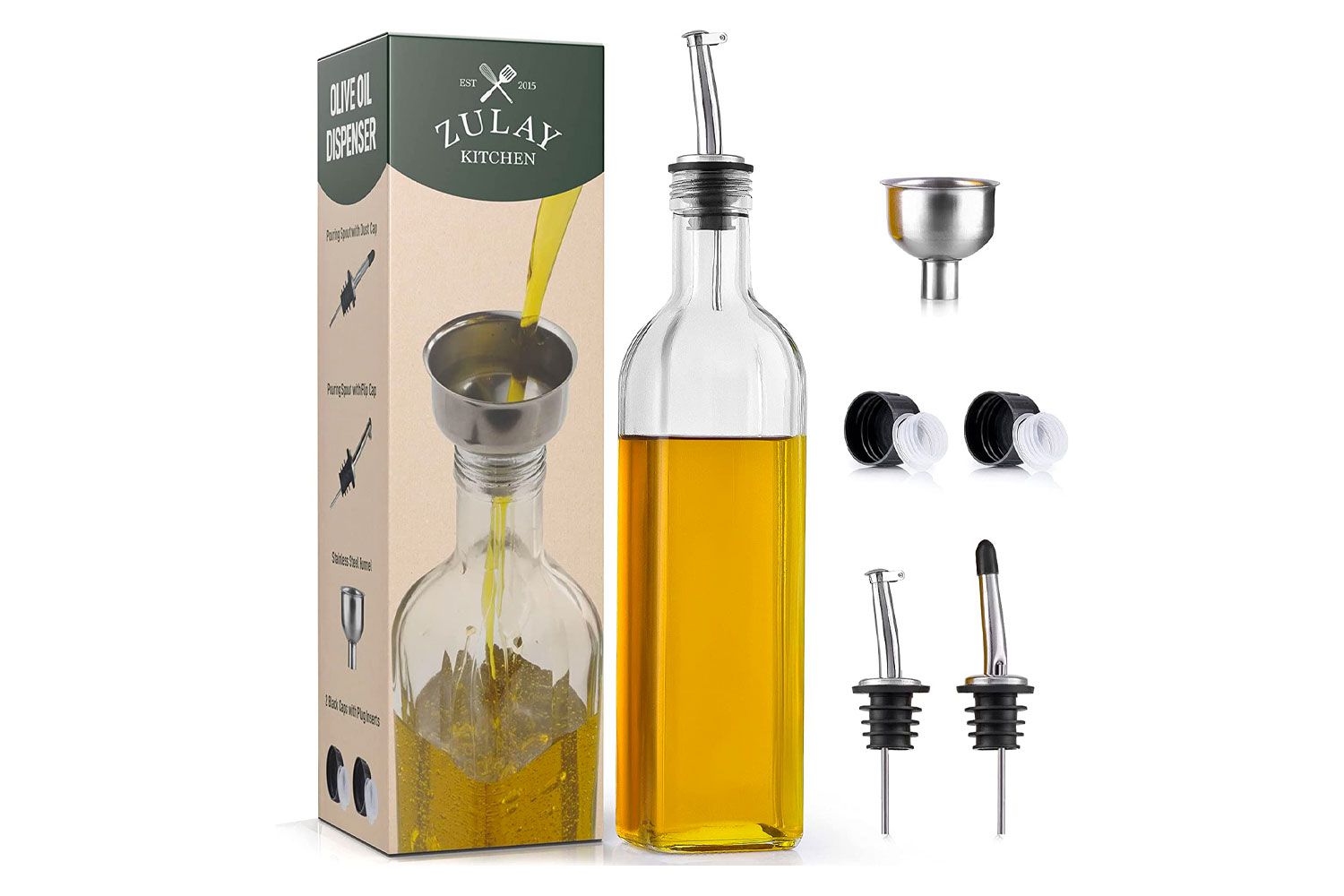 Zulay 17-Ounce Olive Oil Dispenser Bottle
