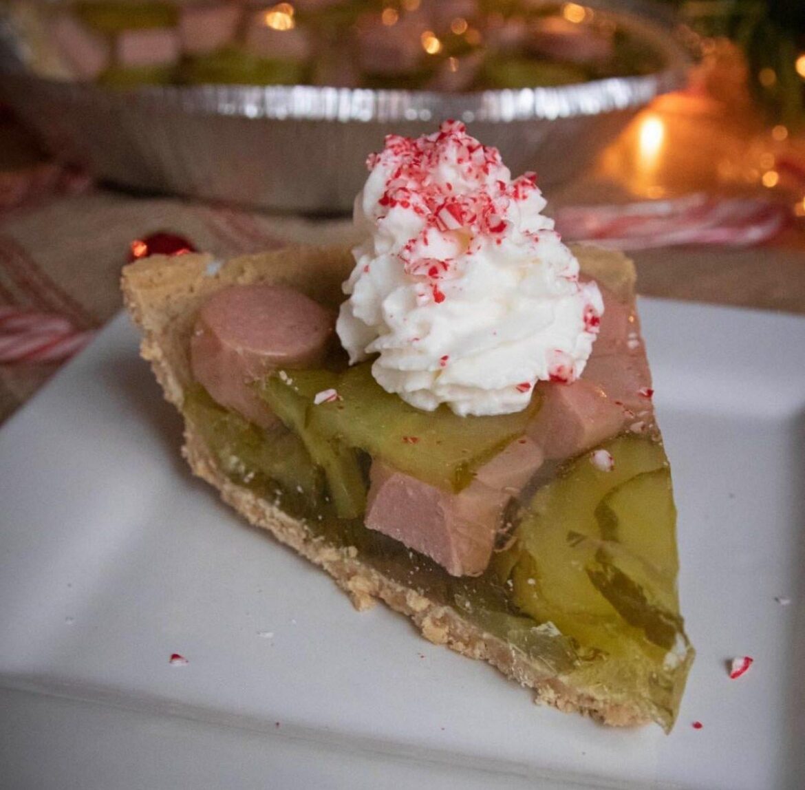 Peppermint Pickle Hot Dog Pie