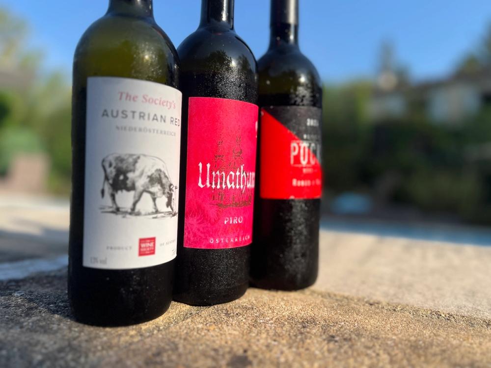 Chilled Austrian red wine