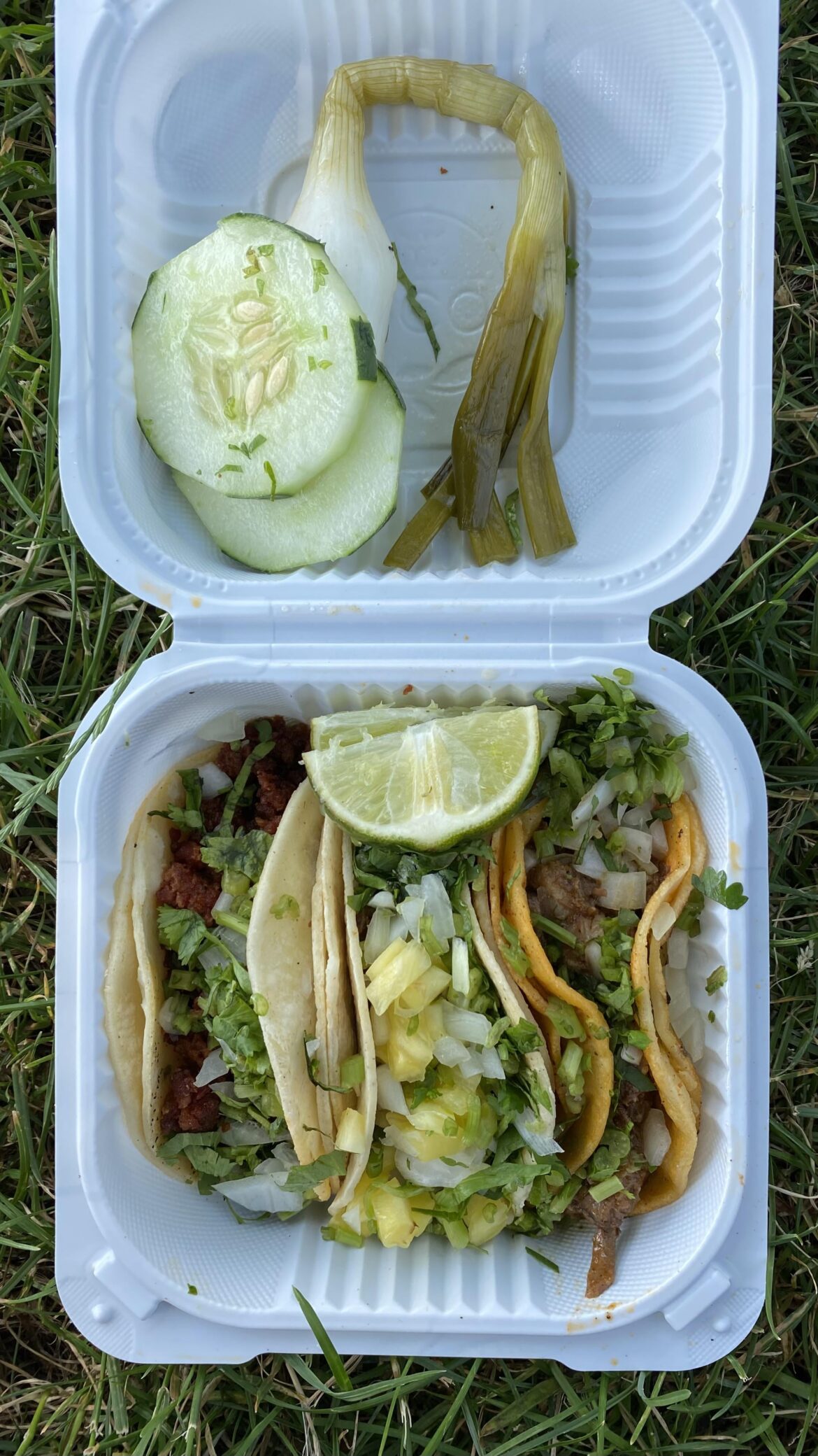 Tacos El Bronco in Sunset Park, Brooklyn. Solid tacos for $3-3.25. Great to take to the nearby elevated Sunset Park for views of the neighborhood and New York harbor.