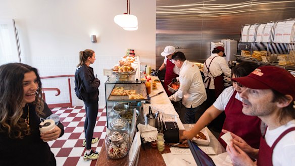 House-baked desserts are available by day, and whole pizzas to take away by night.