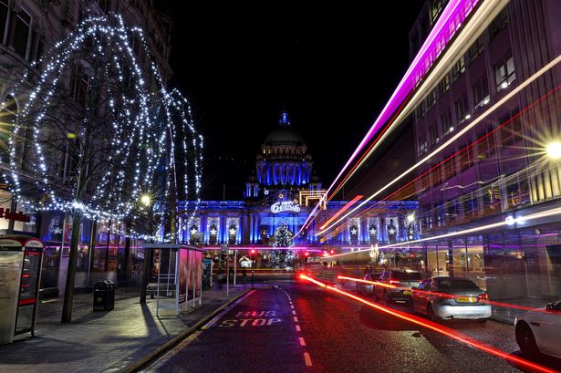 Belfast city centre at Christmas