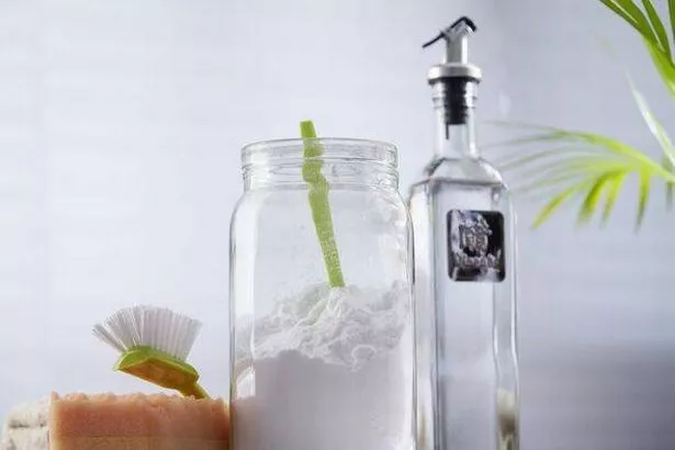 You'll need two parts vinegar to one part baking soda