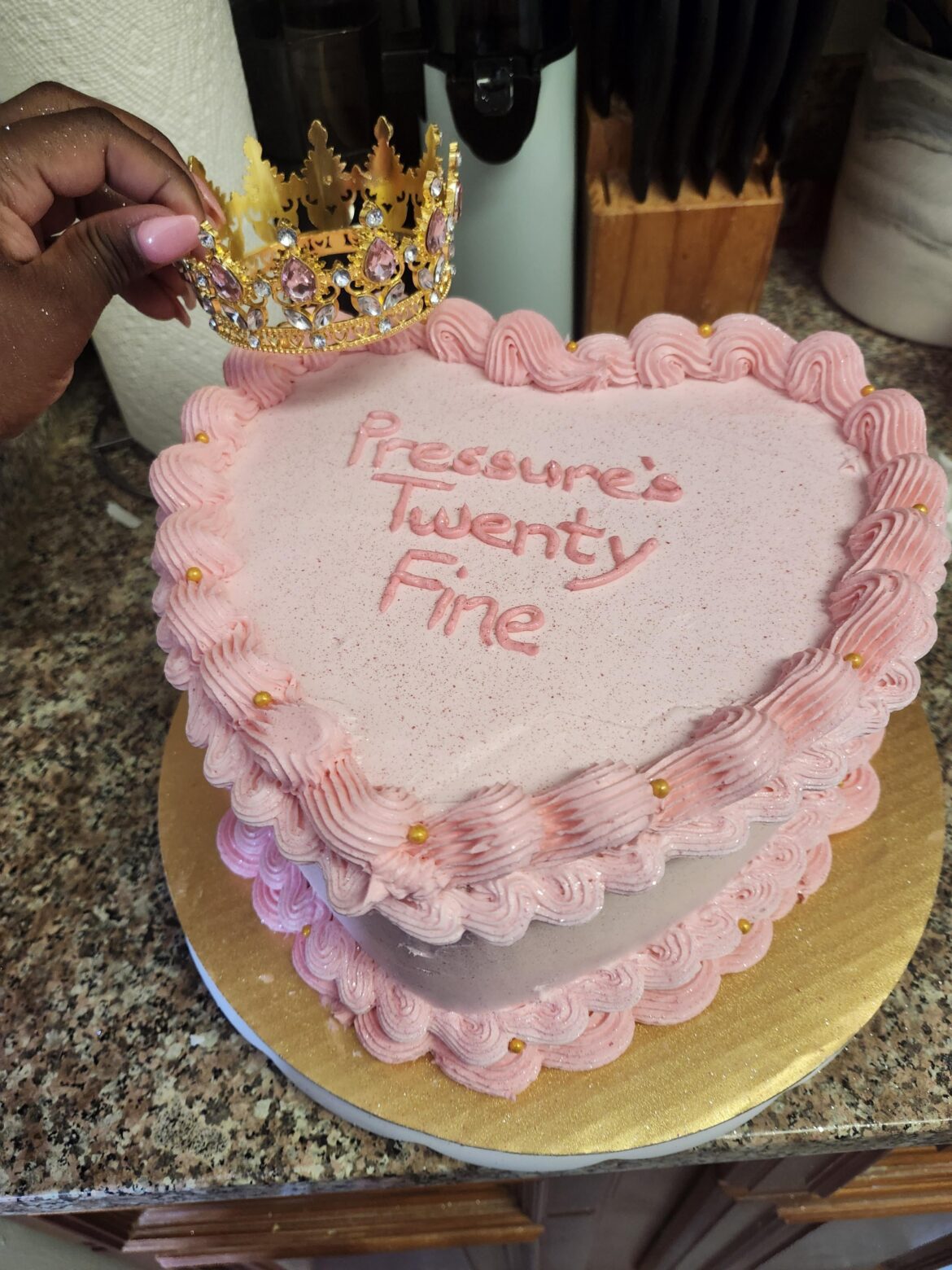 Glitter Vintage Heart Cake Glitter Vintage Heart Cake