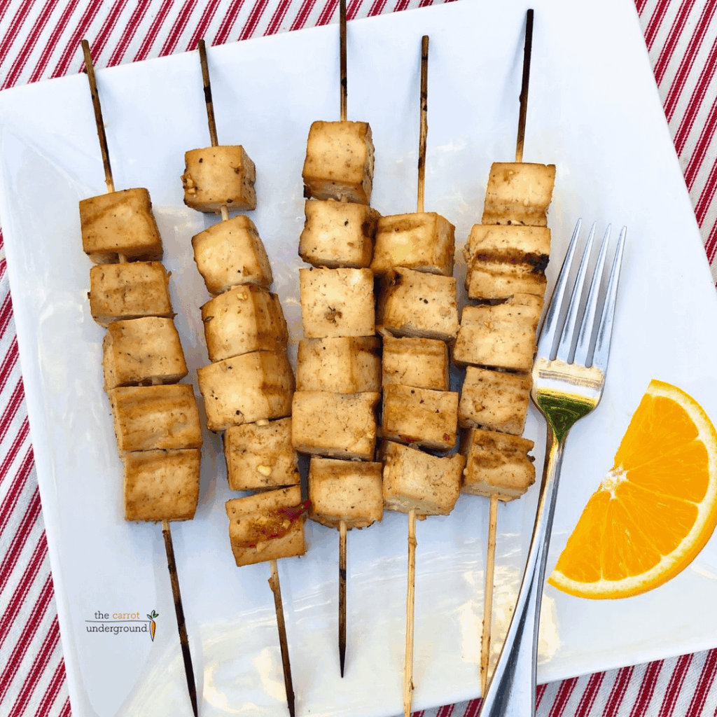 Grilled Tofu with Citrus Marinade 🍊 great for this weekend!