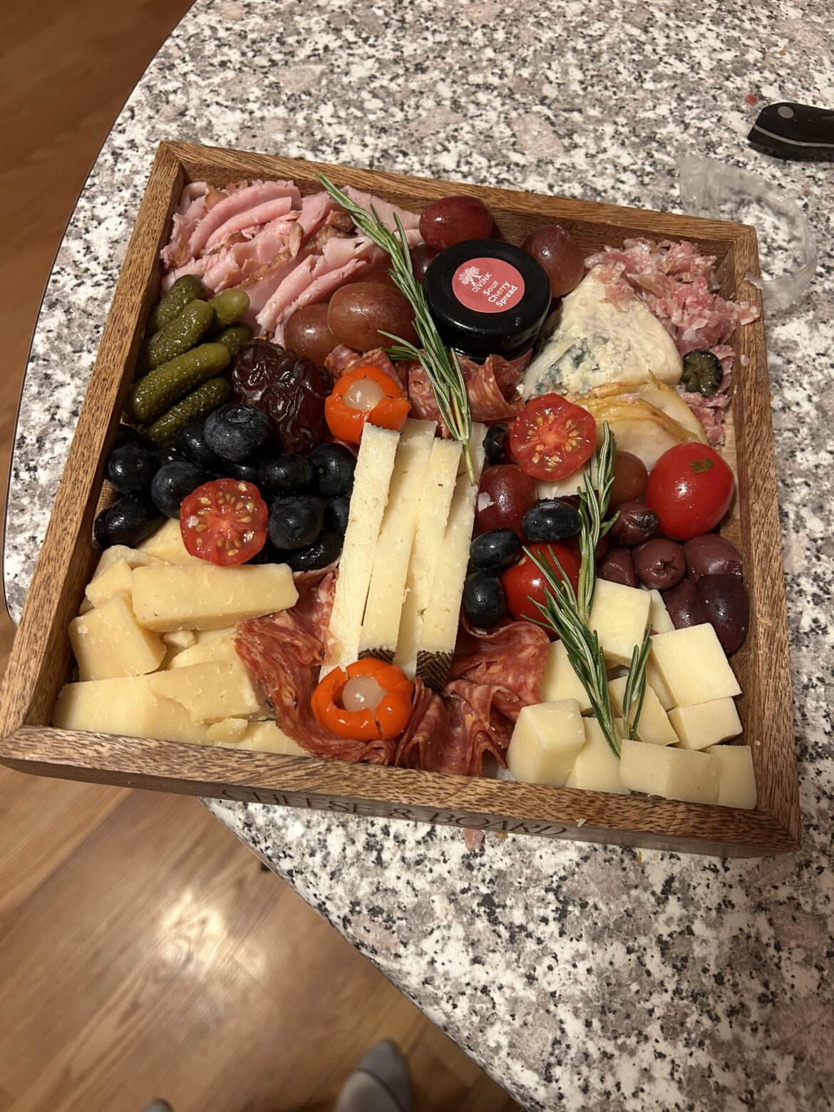 Made a board for my bf with both some products specially procured for it and others I just had laying around