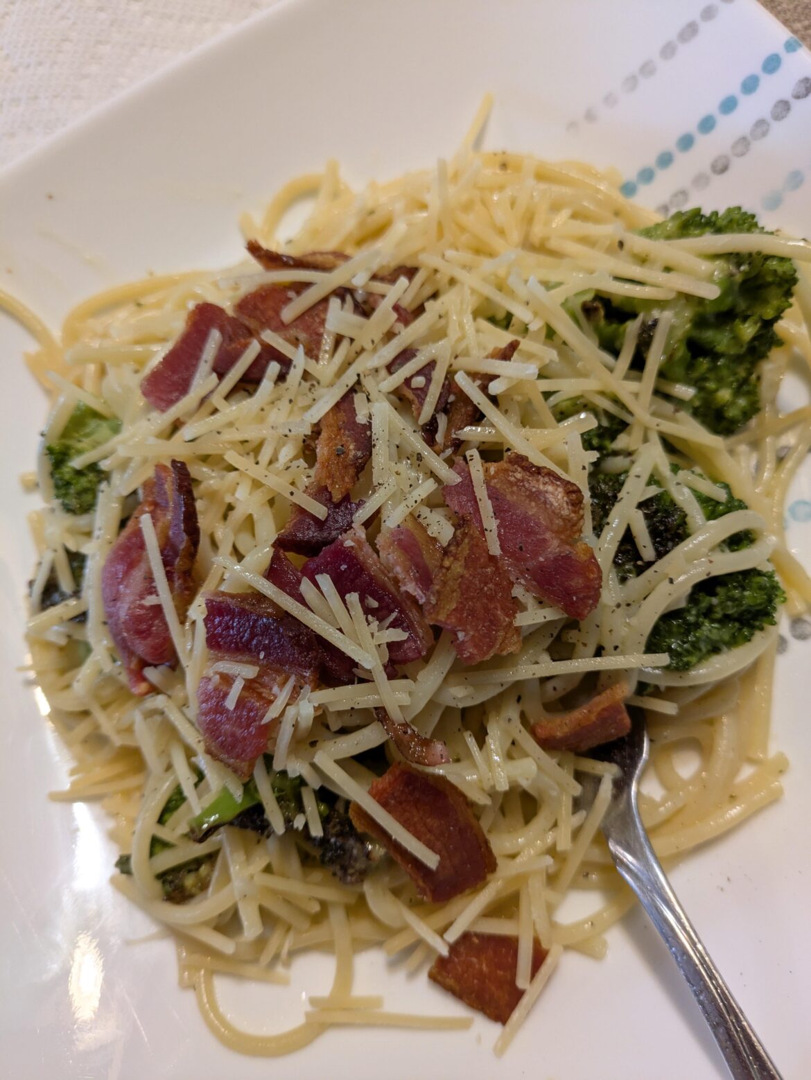 Bacon and cream supreme spaghetti