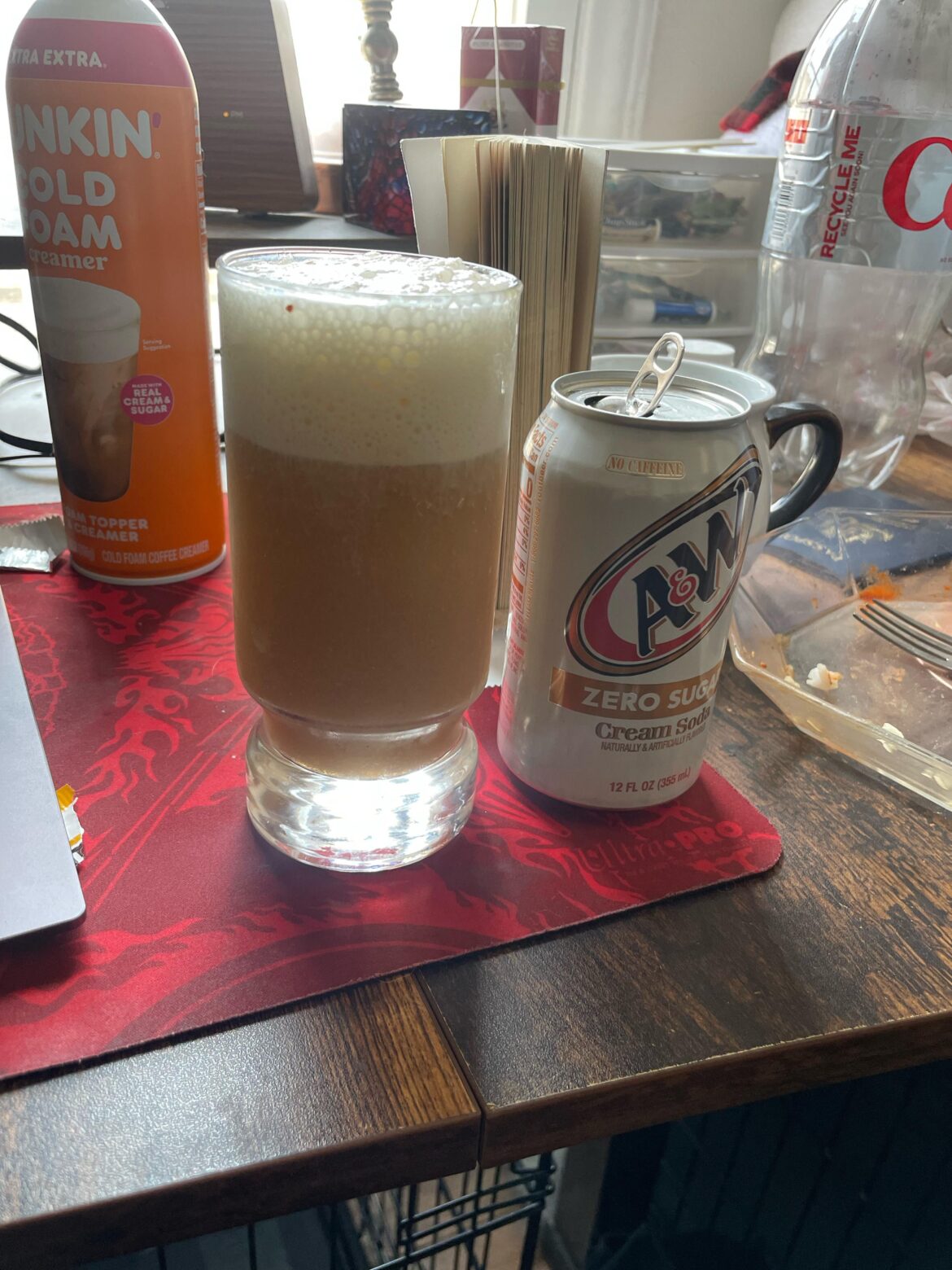 Skinny root beer float