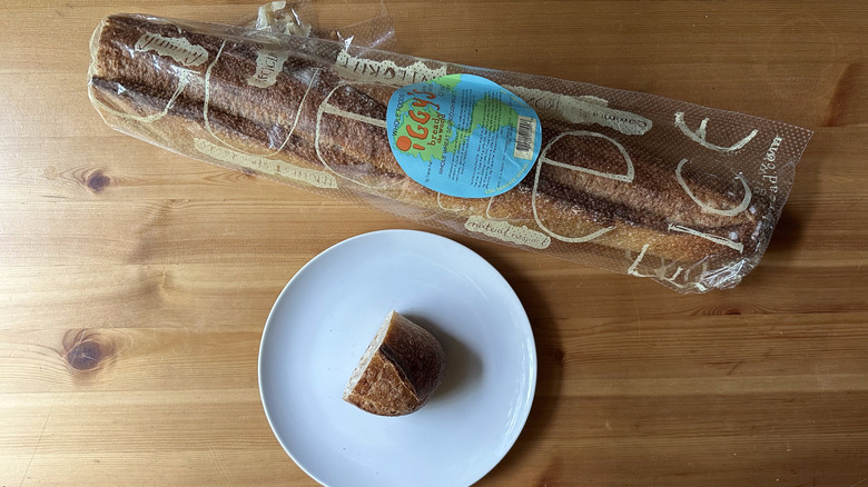 Iggy's Whole Wheat Sourdough Baguette on wooden table