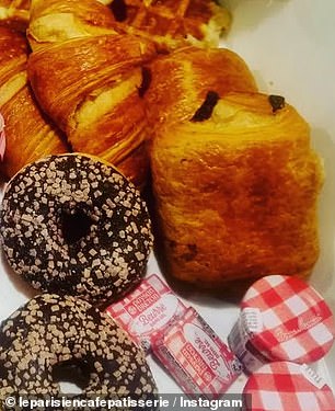 On the menu at Le Parisien Café Patisserie is an array of viennoiseries baked goods