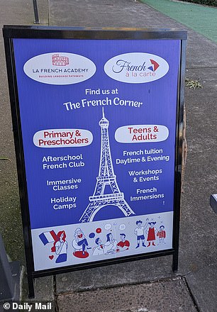 The business also offers a range of French speaking courses and programs